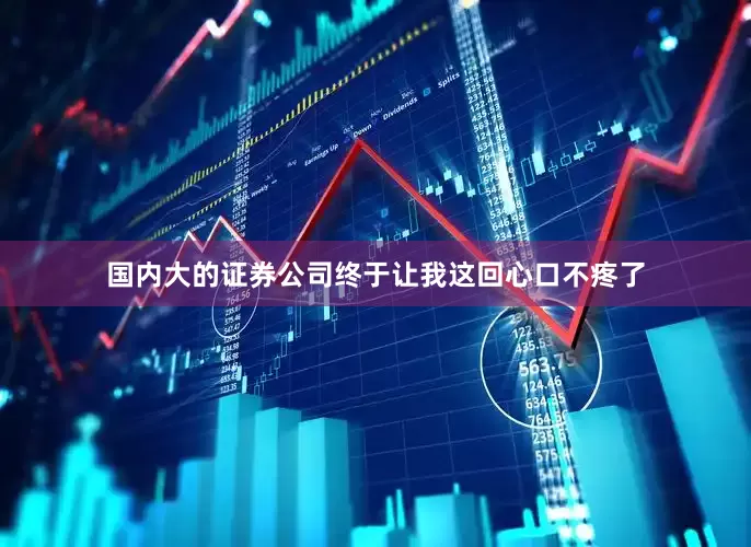 国内大的证券公司终于让我这回心口不疼了