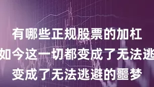 有哪些正规股票的加杠杆平台但如今这一切都变成了无法逃避的噩梦